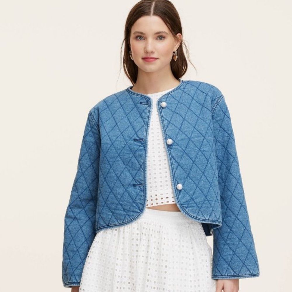 Kate Spade New York Women’s Quilted Denim Jacket!